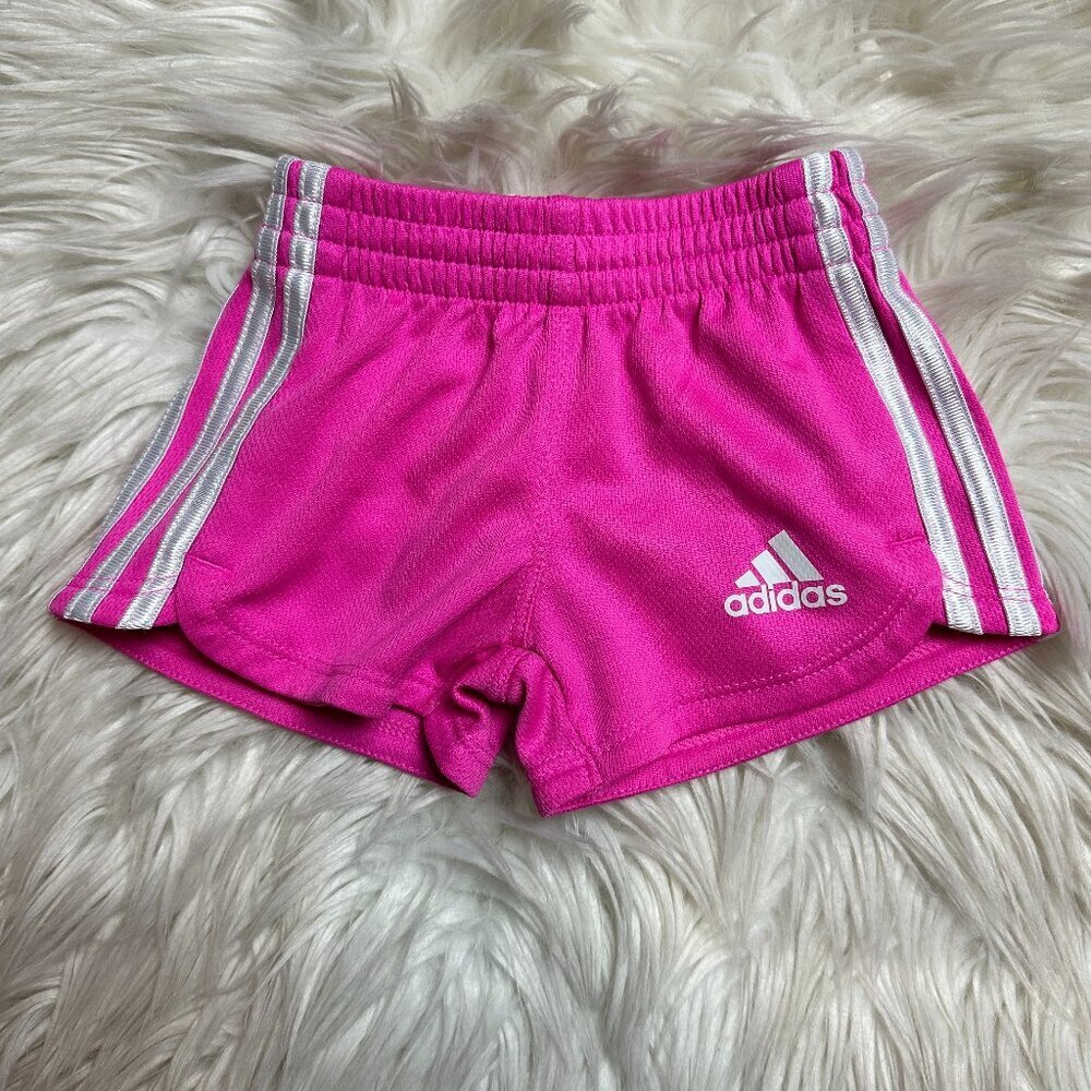 pink adidas shorts size 3 months